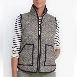 J. Crew Factory Herringbone Puffer Vest, Size XS